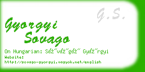 gyorgyi sovago business card